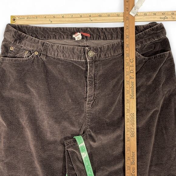 VTG Tapemeasure Anthropologie Wide Leg Corduroy Pants 16 Chocolate Brown 90s Y2K - Picture 10 of 10